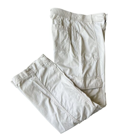 Vintage Abercrombie & Fitch Womens Y2K 27 US 4 Cream Utility Cargo Khaki Pants - Picture 6 of 14